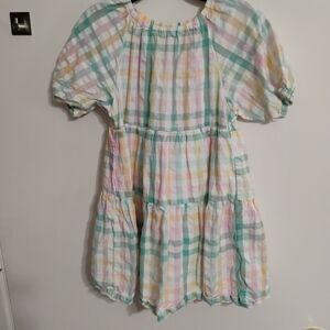 Wonder Nation Multicolor Plaid Kids Dress